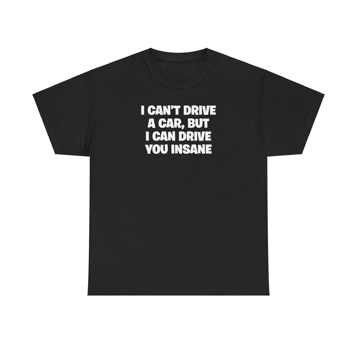 I CAN'T DRIVE A CAR, BUT I CAN DRIVE YOU INSANE T-SHIRT