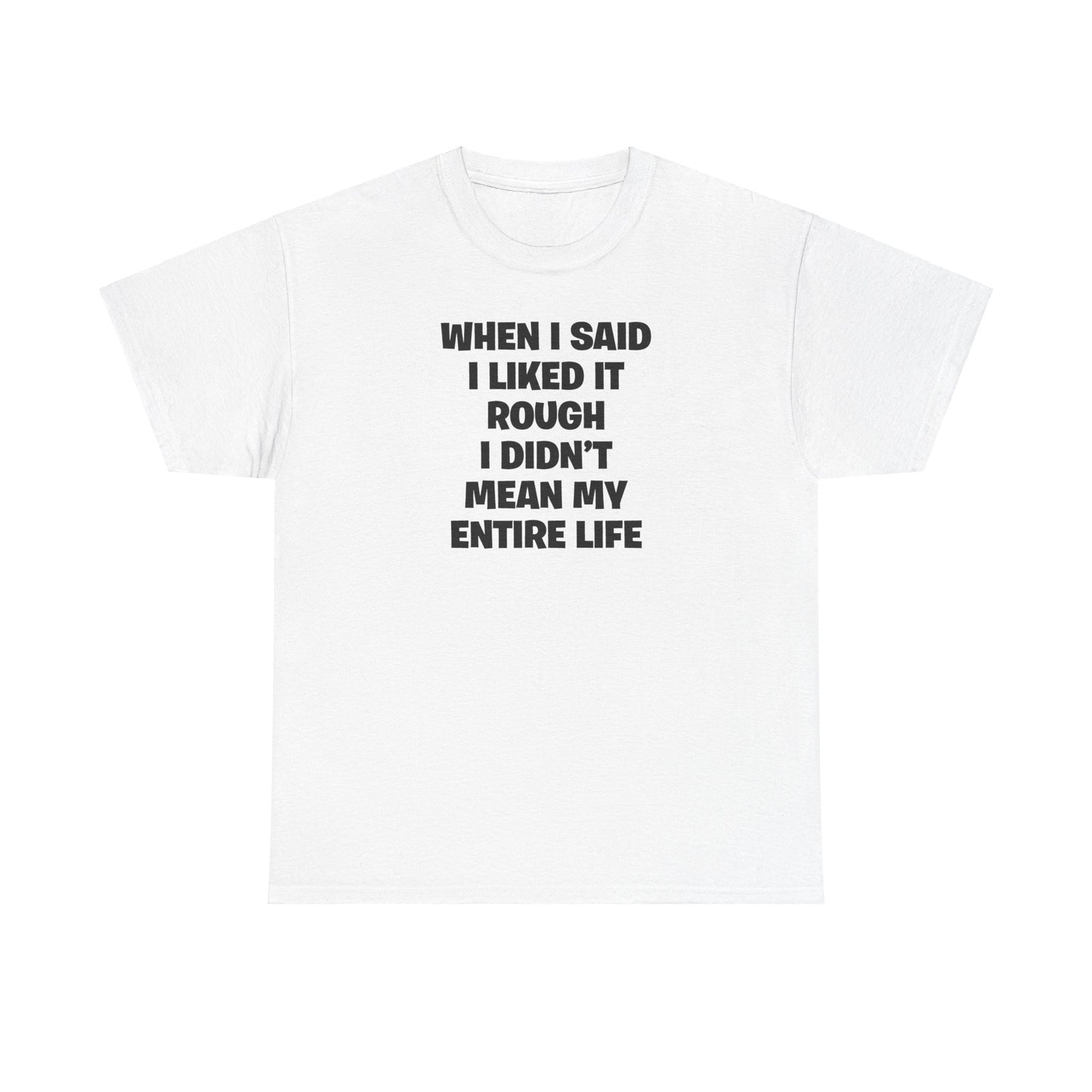 WHEN I SAID I LIKED IT ROUGH I DIDN'T MEAN MY ENTIRE LIFE T-SHIRT